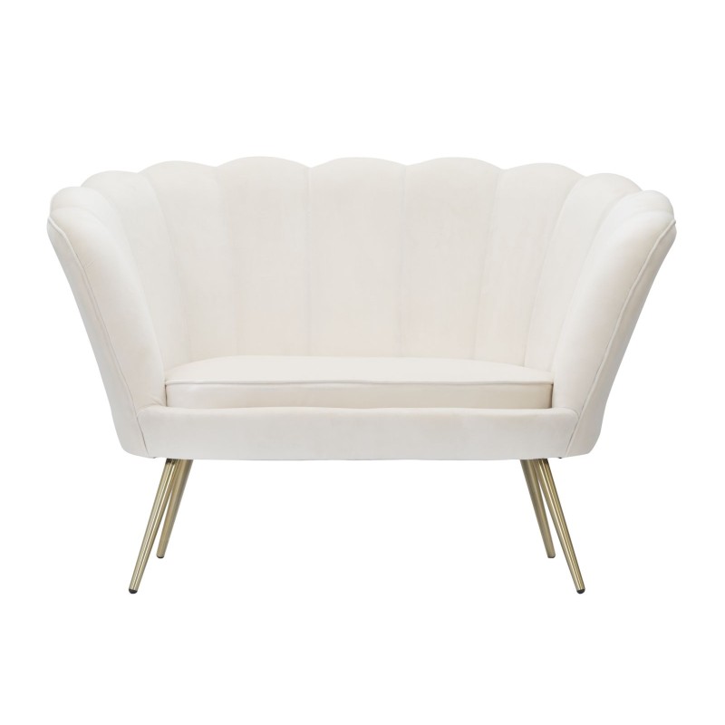 Sofá Vienna Crema 130x74x84 cm – Estilo chic y suavidad contemporánea