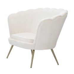 Sofá Vienna Crema 130x74x84 cm – Estilo chic y suavidad contemporánea
