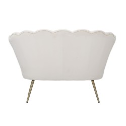 Sofá Vienna Crema 130x74x84 cm – Estilo chic y suavidad contemporánea