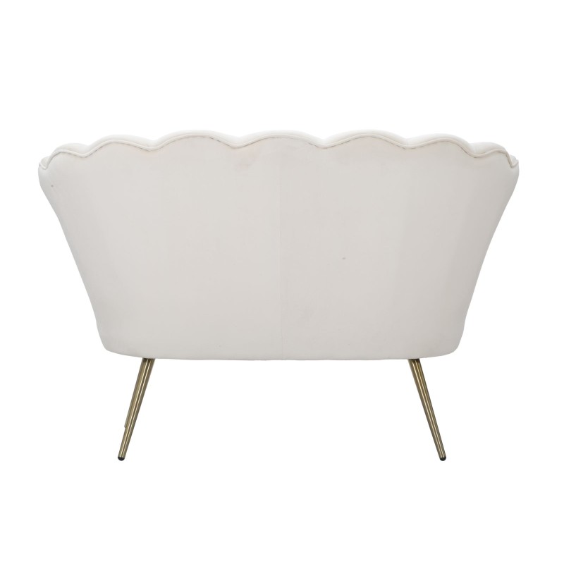Sofá Vienna Crema 130x74x84 cm – Estilo chic y suavidad contemporánea
