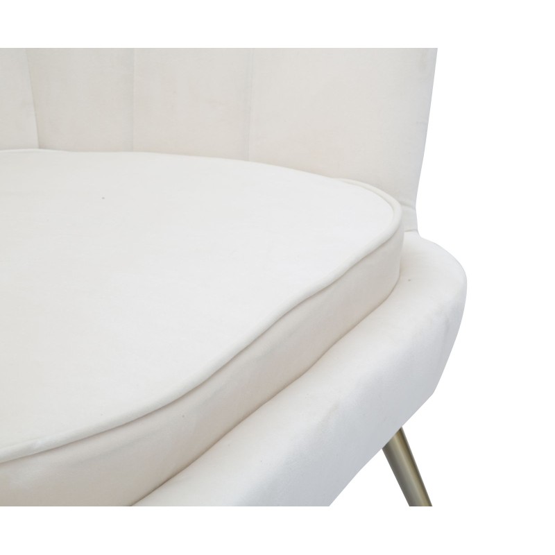 Sofá Vienna Crema 130x74x84 cm – Estilo chic y suavidad contemporánea