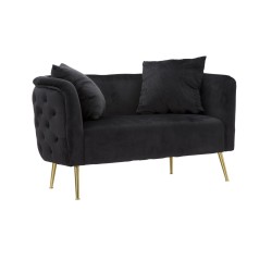 Sofá negro Bucarest 127x74x71 cm – Diseño elegante y presencia refinada