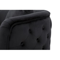 Sofá negro Bucarest 127x74x71 cm – Diseño elegante y presencia refinada