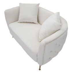 Sofá Bucarest color crema 127x74x73 cm – Refinamiento clásico y confort de lujo