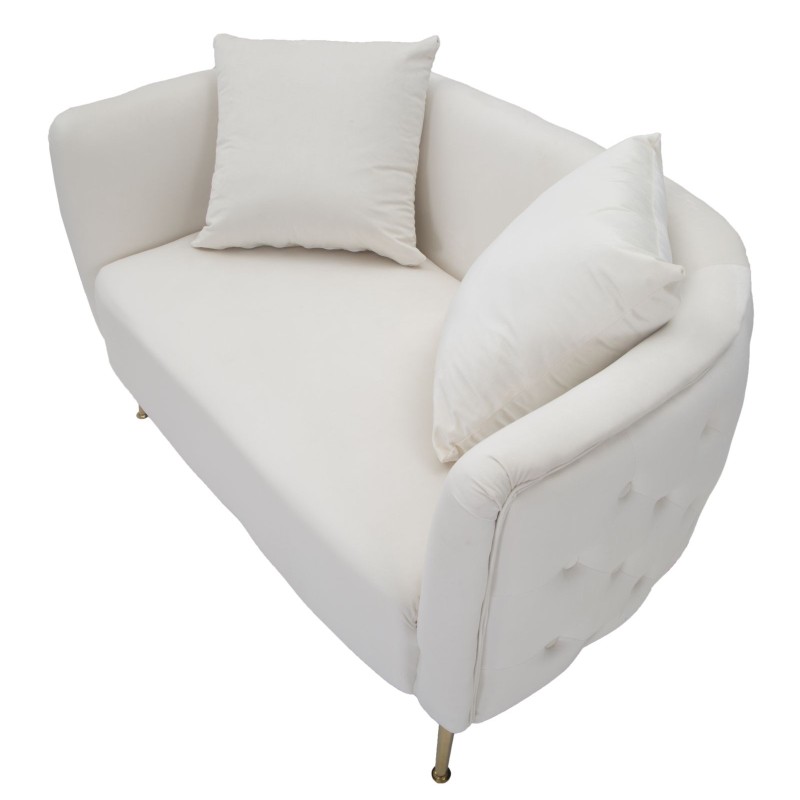 Sofá Bucarest color crema 127x74x73 cm – Refinamiento clásico y confort de lujo