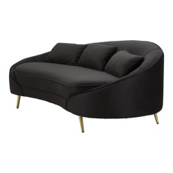 Sofá Oslo de 3 plazas negro con cojines 185x84x68 cm – Presencia imponente y refinamiento elegante
