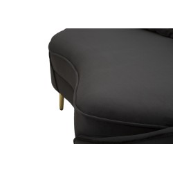 Sofá Oslo de 3 plazas negro con cojines 185x84x68 cm – Presencia imponente y refinamiento elegante