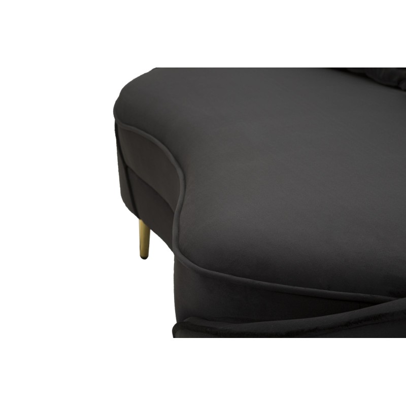 Sofá Oslo de 3 plazas negro con cojines 185x84x68 cm – Presencia imponente y refinamiento elegante