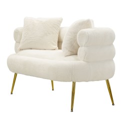 Sofá Soffy Plus con cojines 133x68x69 cm – Lujosa suavidad y diseño refinado