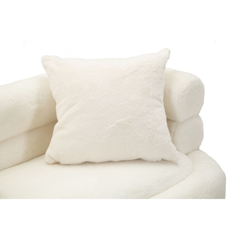 Sofá Soffy Plus con cojines 133x68x69 cm – Lujosa suavidad y diseño refinado