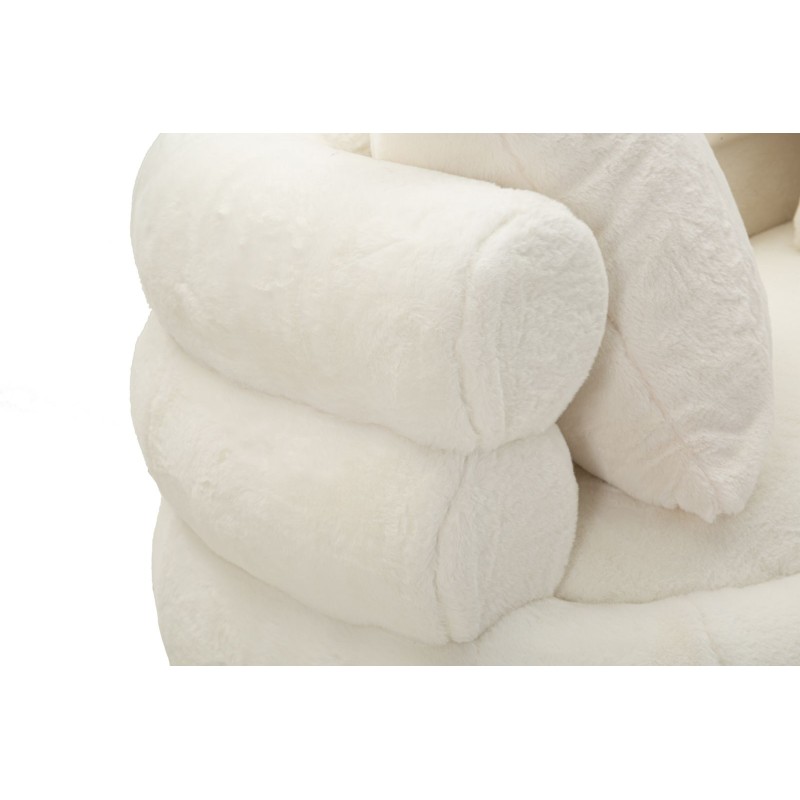 Sofá Soffy Plus con cojines 133x68x69 cm – Lujosa suavidad y diseño refinado