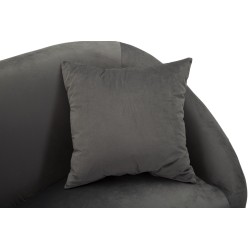 Sofá plateado con cojines 137x69x79 cm – Elegancia brillante y confort sofisticado