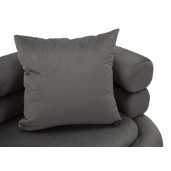 Sofá Silvery Plus con cojines 133x68x69 cm – Refinamiento metálico y estilo moderno