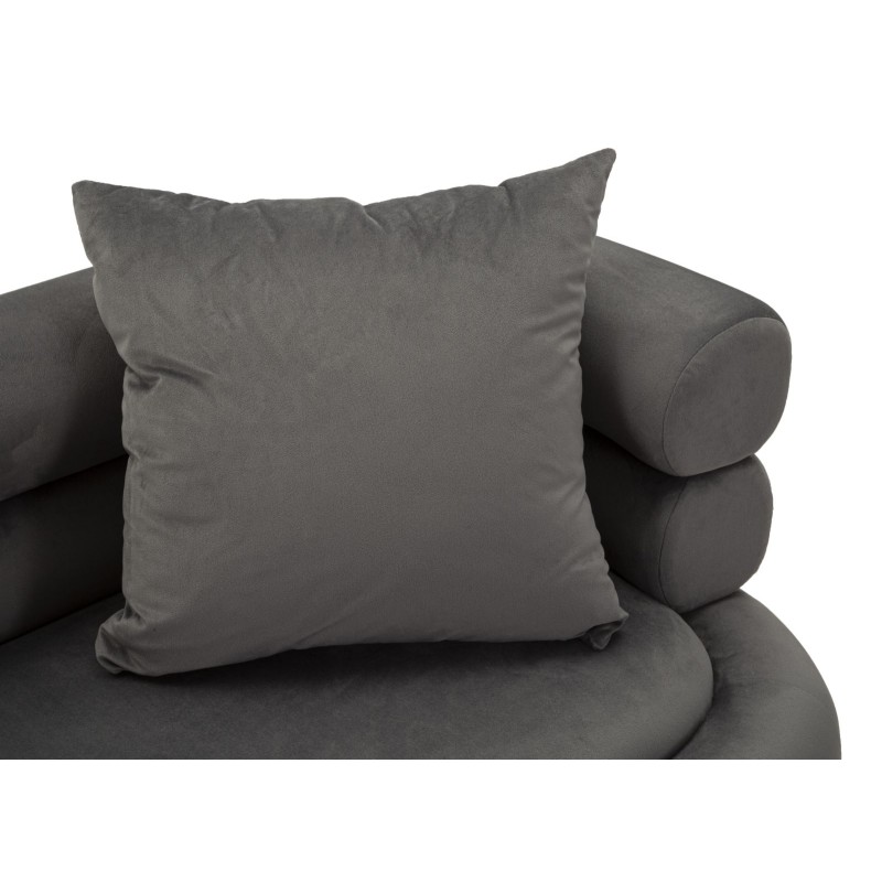 Sofá Silvery Plus con cojines 133x68x69 cm – Refinamiento metálico y estilo moderno