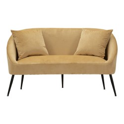 Sofá Browy con cojines 137x69x79 cm – Presencia cálida y confort de lujo