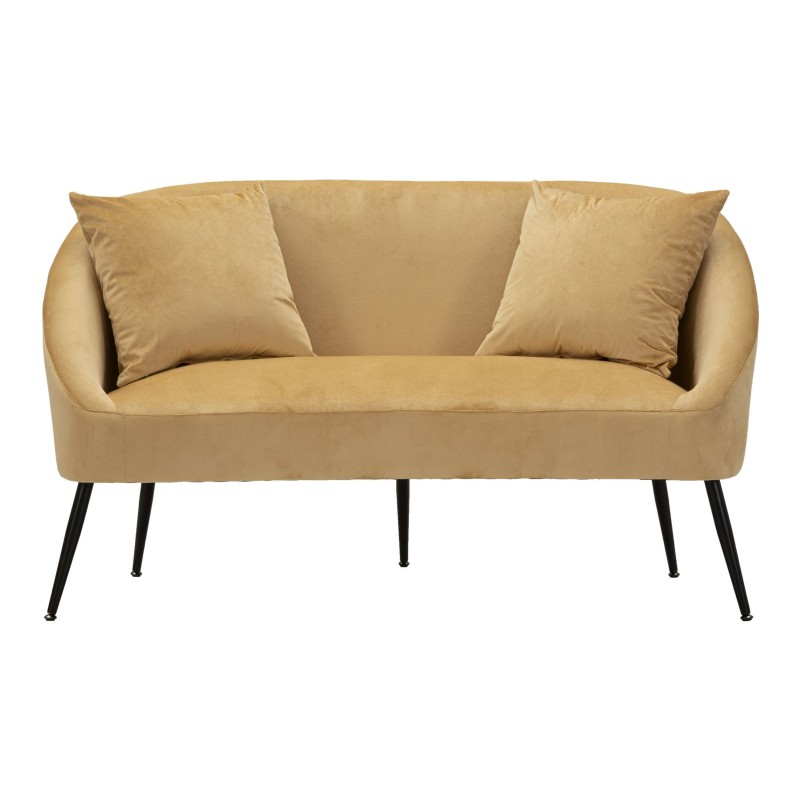 Sofá Browy con cojines 137x69x79 cm – Presencia cálida y confort de lujo