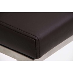 Taburete de bar Panama E en símil piel marrón