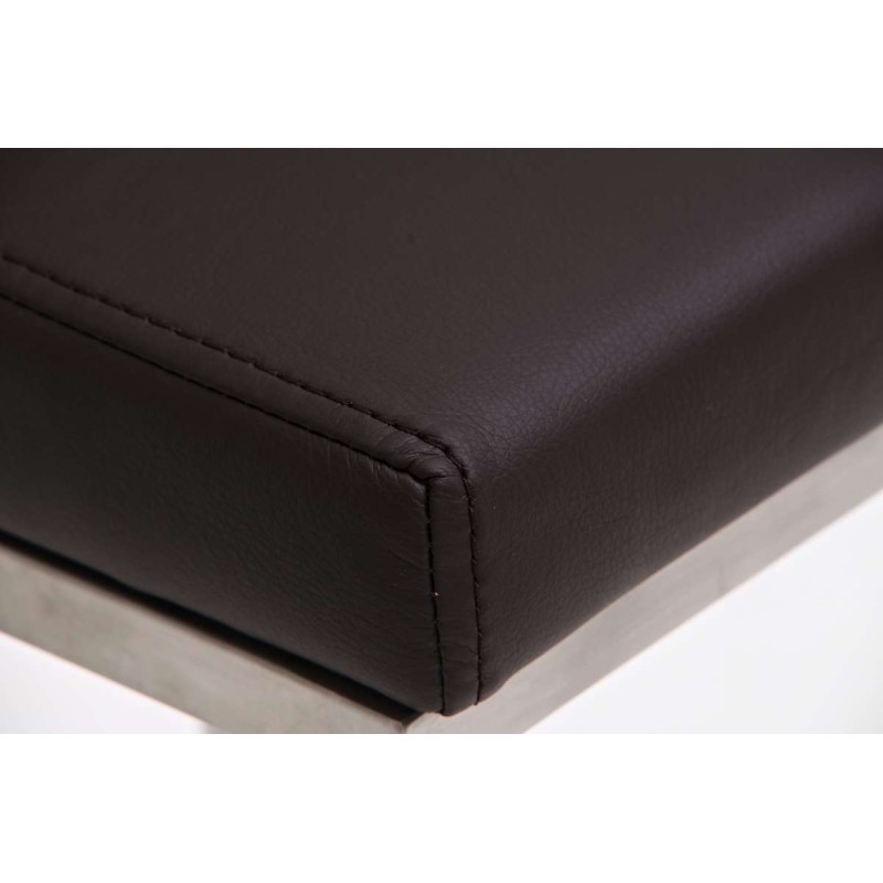 Taburete de bar Panama E en símil piel marrón