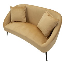 Sofá Browy con cojines 137x69x79 cm – Presencia cálida y confort de lujo