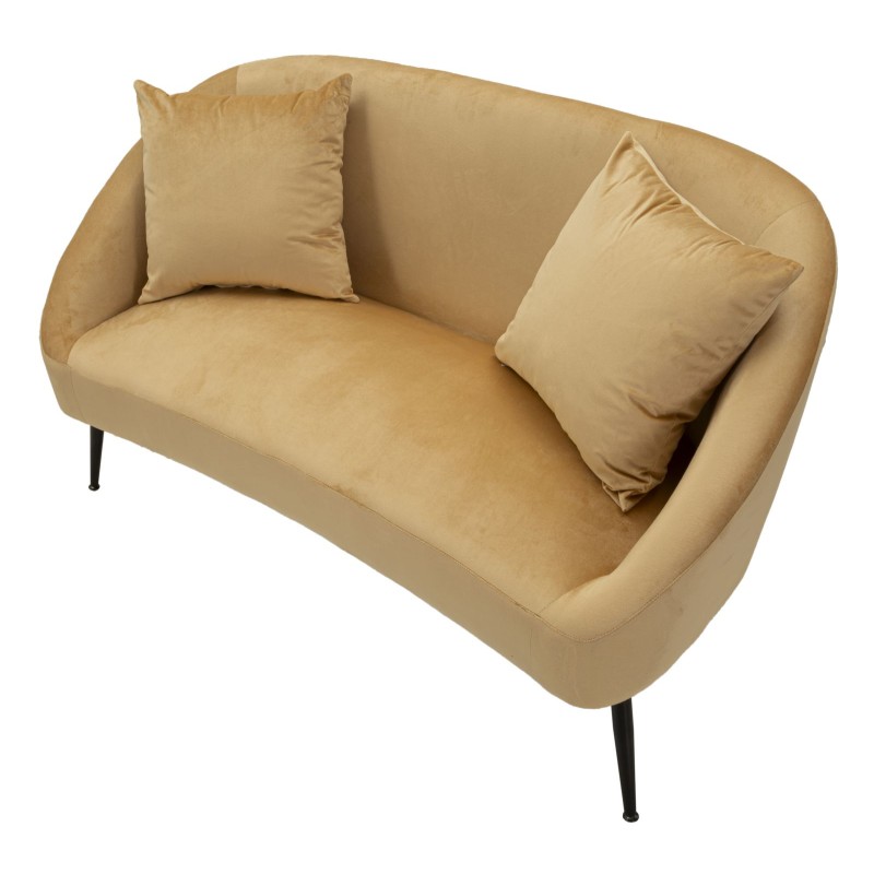 Sofá Browy con cojines 137x69x79 cm – Presencia cálida y confort de lujo