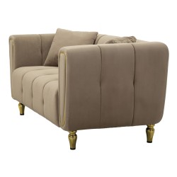 Sofá Alma gris con cojines 155x81x71 cm – Elegancia discreta y diseño moderno