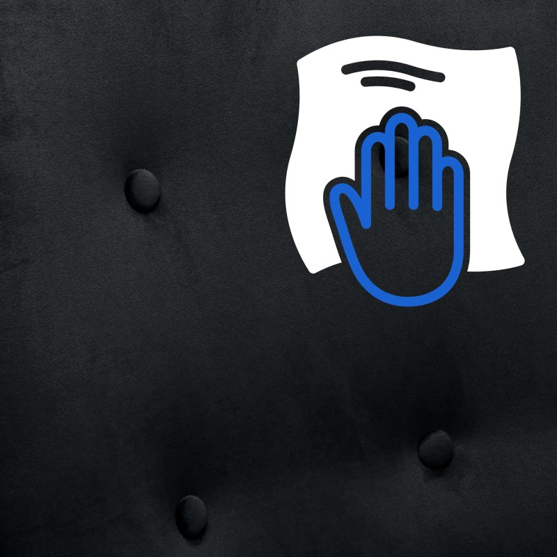 mecedora de terciopelo Sanka negro