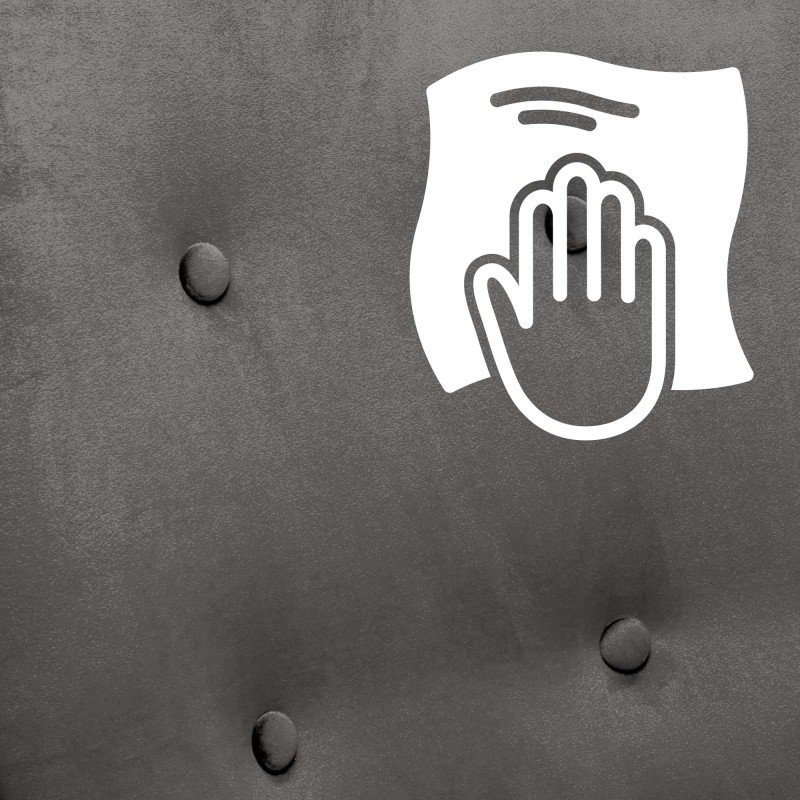 mecedora de terciopelo Sanka gris oscuro