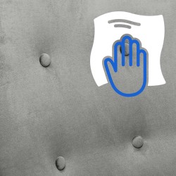 mecedora de terciopelo Sanka gris