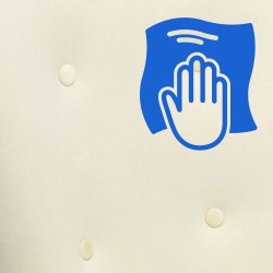 mecedora de terciopelo Sanka crema