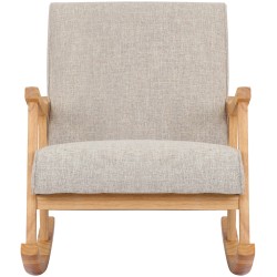 Mecedora Morelia en tela natural crema