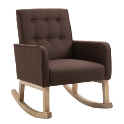 Mecedora de ensueño en tela marrón