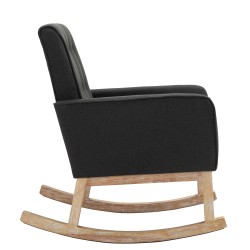 Mecedora de ensueño en tela gris oscuro