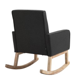 Mecedora de ensueño en tela gris oscuro