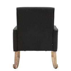 Mecedora de ensueño en tela gris oscuro