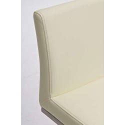 Taburete de bar Panama E en polipiel color crema