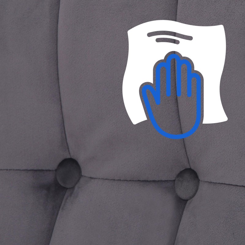 Silla mecedora de terciopelo de Saltillo natural/gris