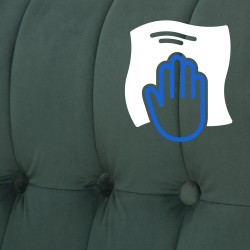 Silla mecedora de terciopelo de Saltillo naturaleza/verde