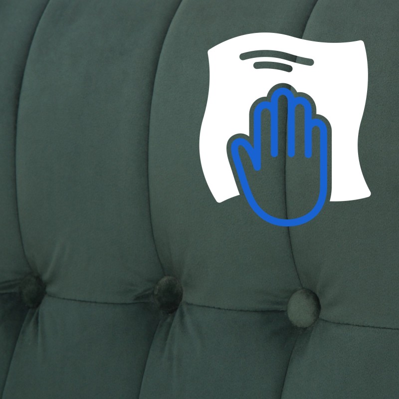 Silla mecedora de terciopelo de Saltillo naturaleza/verde