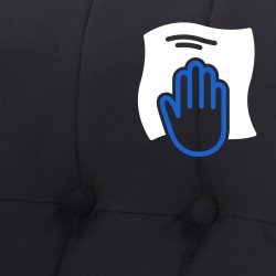 Silla mecedora de terciopelo de Saltillo nogal/negro