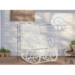 Silla mecedora Smilla blanco