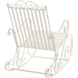 Silla mecedora Smilla blanco