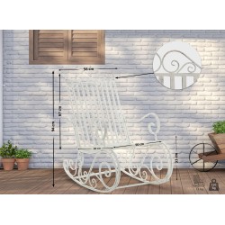 Silla mecedora Smilla blanco antiguo