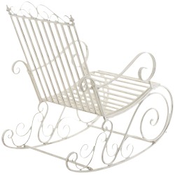 Silla mecedora Smilla blanco antiguo
