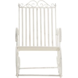 Silla mecedora Smilla blanco antiguo