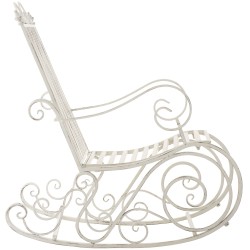 Silla mecedora Smilla blanco antiguo