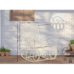 Silla mecedora Smilla crema antigua