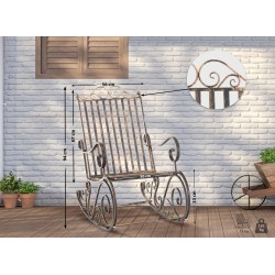 Silla mecedora Smilla bronce