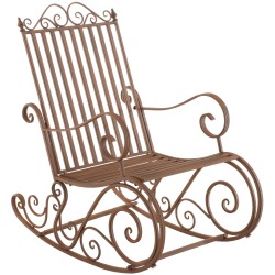 Silla mecedora Smilla marrón