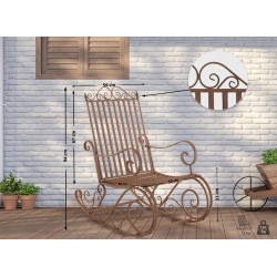 Silla mecedora Smilla marrón