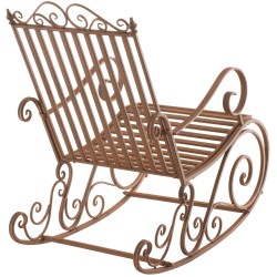 Silla mecedora Smilla marrón